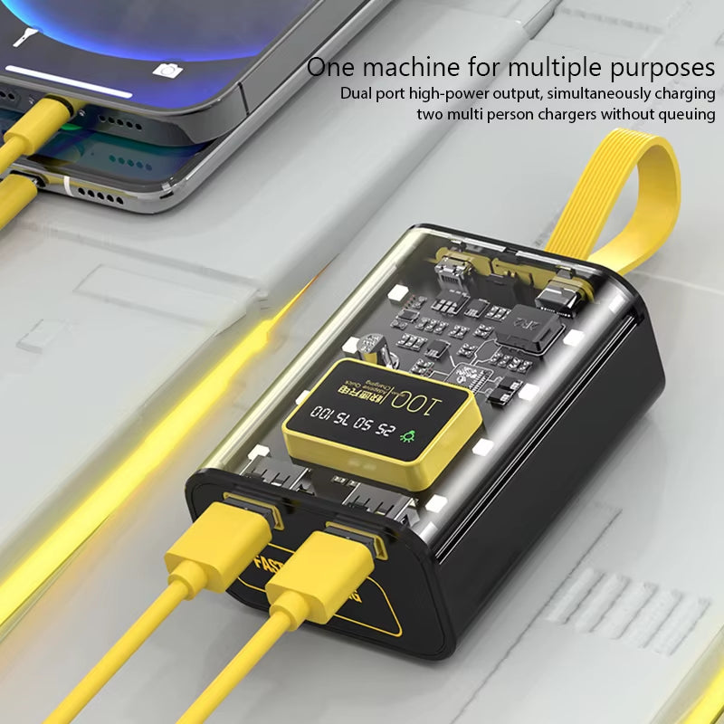 18650 Power Bank Case with Night Light and Dual USB Charging - DIY Battery Storage Box for iPhone and Xiaomi